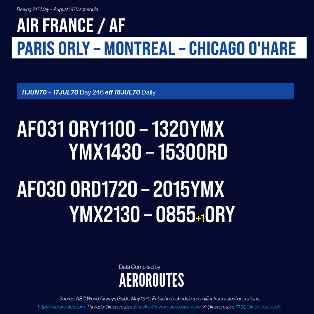 Data: Boeing 747 May – August 1970 Schedule — AeroRoutes